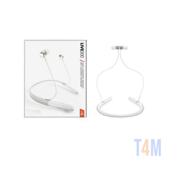 NECK WIRELESS HEADPHONE LIVE200 WITH MICRO SD CARD PORT WHITE